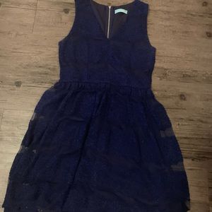 Navy blue lace dress sleeveless